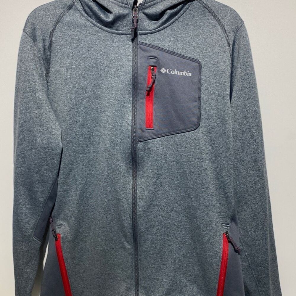 Columbia Women's Full Zip Hooded Pocketed Sweatshirt Gray Size M